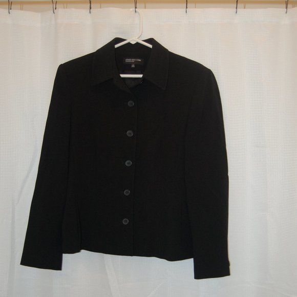 JONES NEW YORK Collection Black 6 Button Jacket Size 12 - Picture 1 of 7